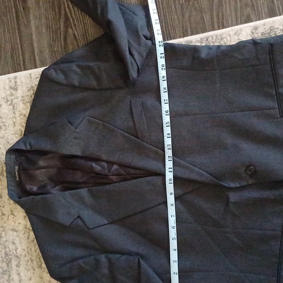 Burberry Vintage Navy Blue 100% Wool Suit Jacket 44 Burberrys - Picture 12 of 16